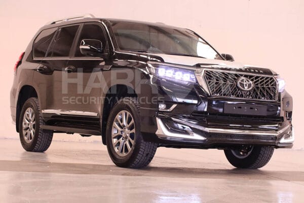 armored prado 2021 front