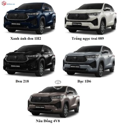 bang mau xe toyota innova cross 2024 2520999j22961